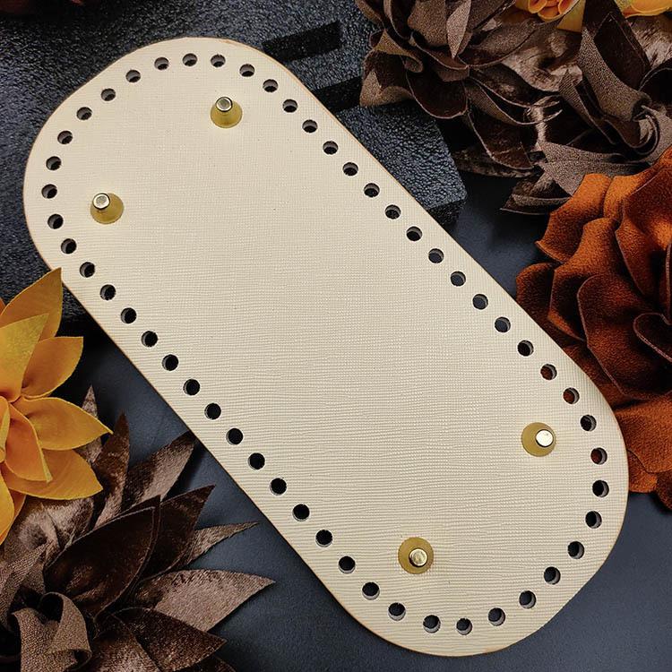 Oval Leather Crochet Bag Base - Hardened Handmade DIY Woven Bag Bottom Plate