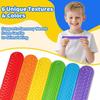 6pcs Surface Sensory Textured Wristbands Wearable Design Childs Slap Band Toy  Travel Must Haves