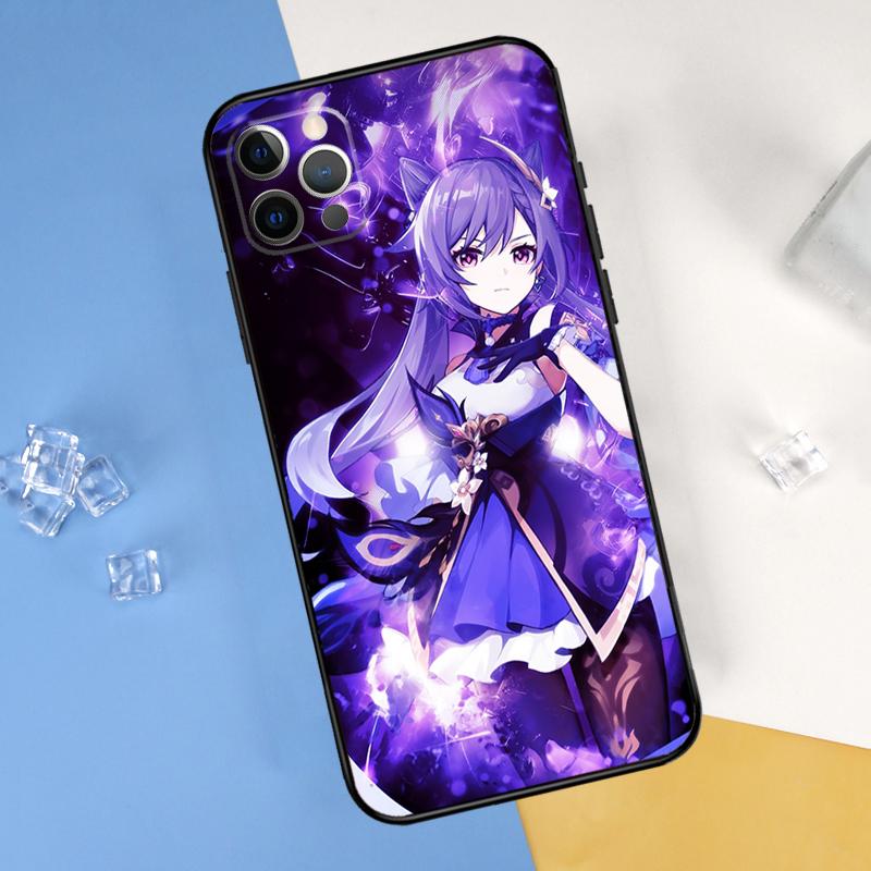 Чехол для телефона Genshin Impact Кэцин Для iPhone 16 Pro Max 12 13 Mini 11 14 15 Pro Max XR 16 15 Plus 16e Защитный корпус