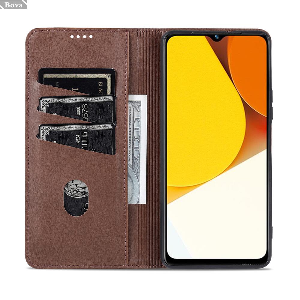 Роскошный магнитный адсорбционный кожаный чехол для Vivo Y35 Y 35 4G / Vivo Y35 5G флип-чехол защитный чехол Fundas Coque
