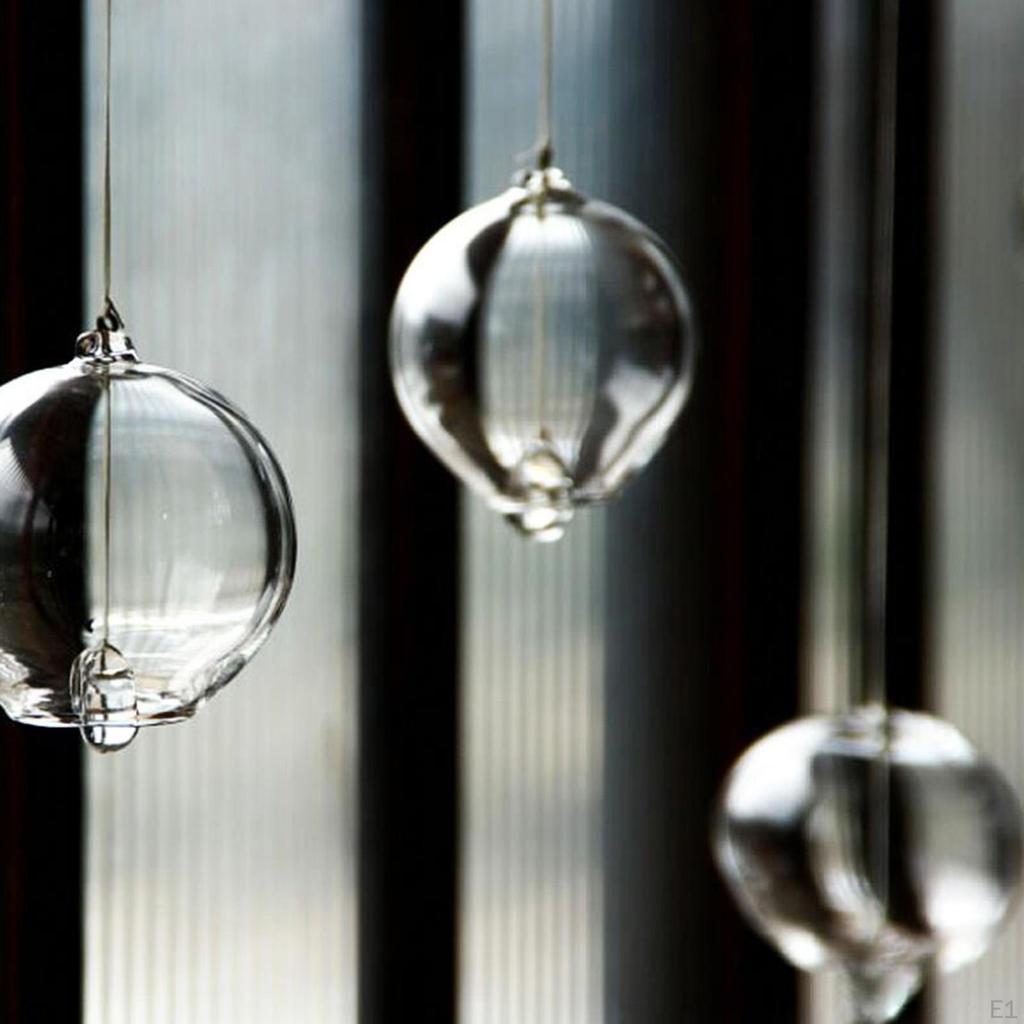 Japanese Wind Chimes Modern Samll Bells Handmade Fully Transparent Glass Style Pendant