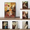 Vintage Classical Wall Art Poster Children Who Play Piano Mural Modern Home Decor Canvas Pictures Prints Living Room Decoration