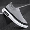 Spring and Autumn New Men's Shoes Flying Woven Shoes Mesh Surface Breathable A Slip-on Socks Mouth Men Fashion Men's Casual Sports Shoes