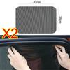 2PCS Summer Sunscreen Side Window Windshield Net Sun Shade Sticker Mesh Film UV Protection