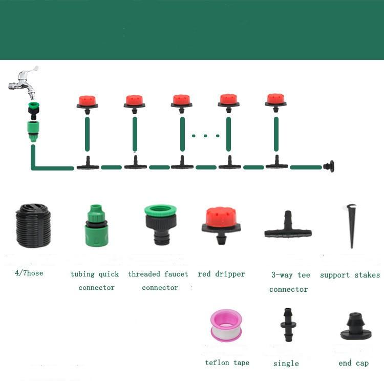 Садовая автоматическая система капельного орошения, комплект для садового орошения, регулируемый набор для капельного полива, набор для орошения