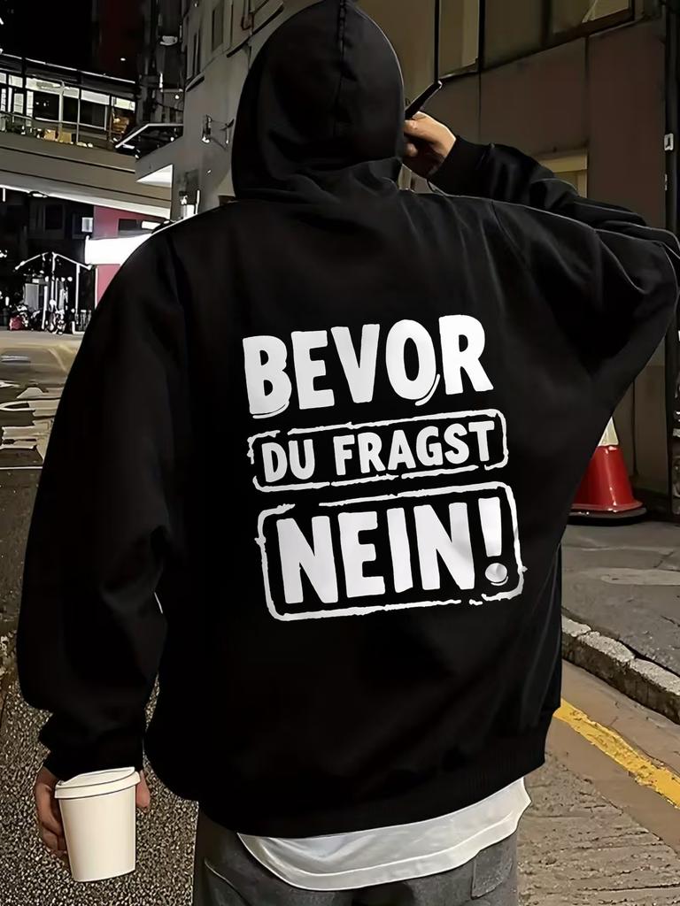 Men's hooded sweatshirt - A soft and warm sweatshirt suitable for casual wear in autumn and winter. Fashionable urban style sweatshirt.