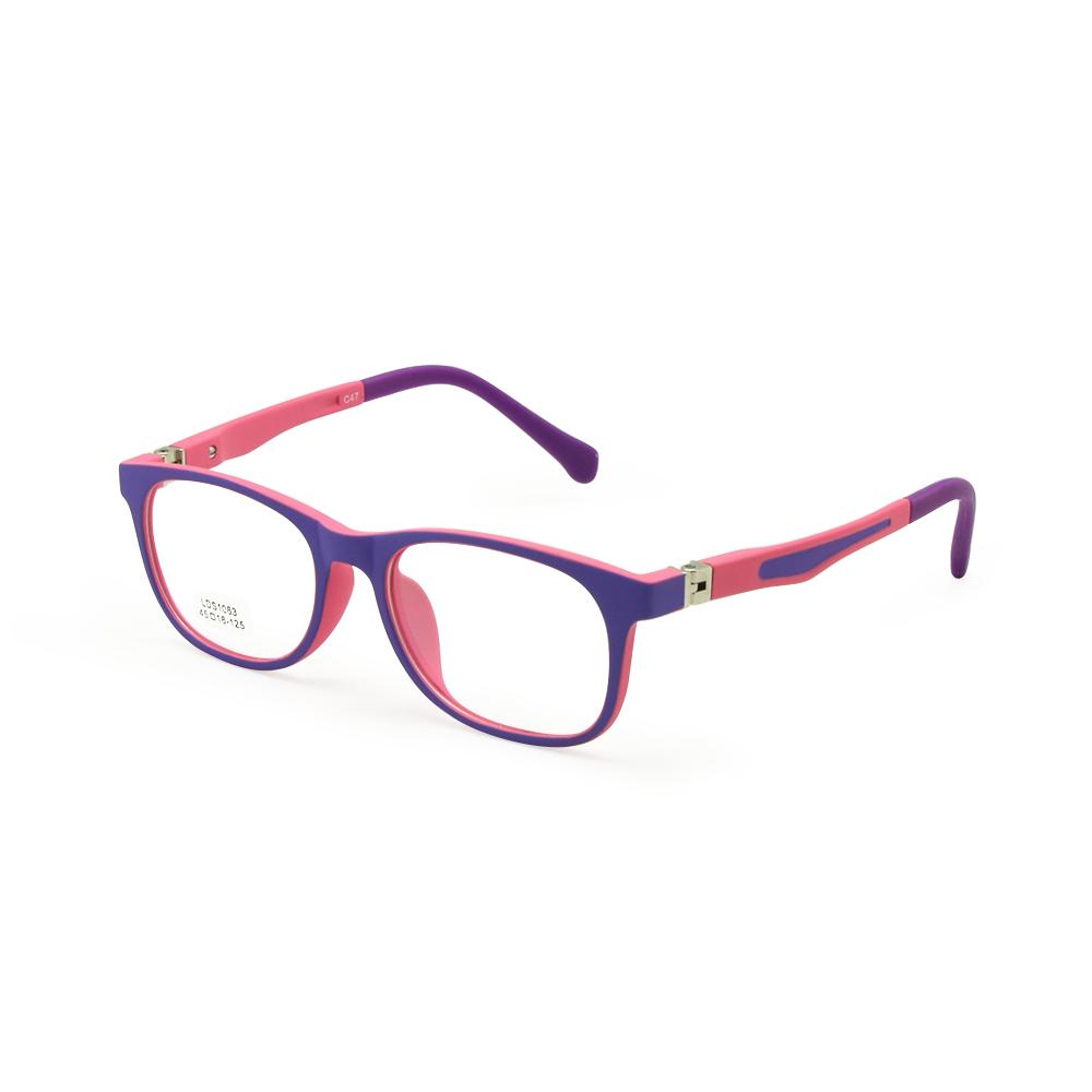 Kids Glasses Size 45 Safe Bendable With Spring Hinge Flexible Optical Frame Boys Girls Children Eyeglasses Plano Lenses