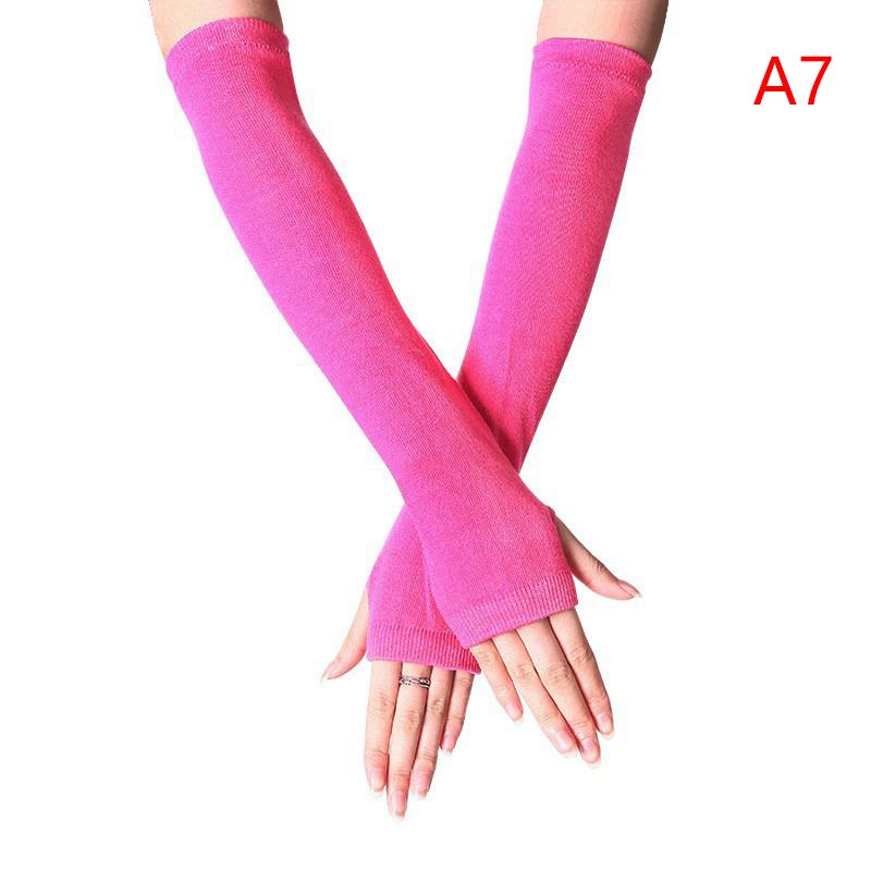 Зимние теплые перчатки с длинными рукавами для мужчин и женщин, без пальцев, в полоску, в стиле хип-хоп, варежки до локтя, эластичные утепленные рукава для улицы