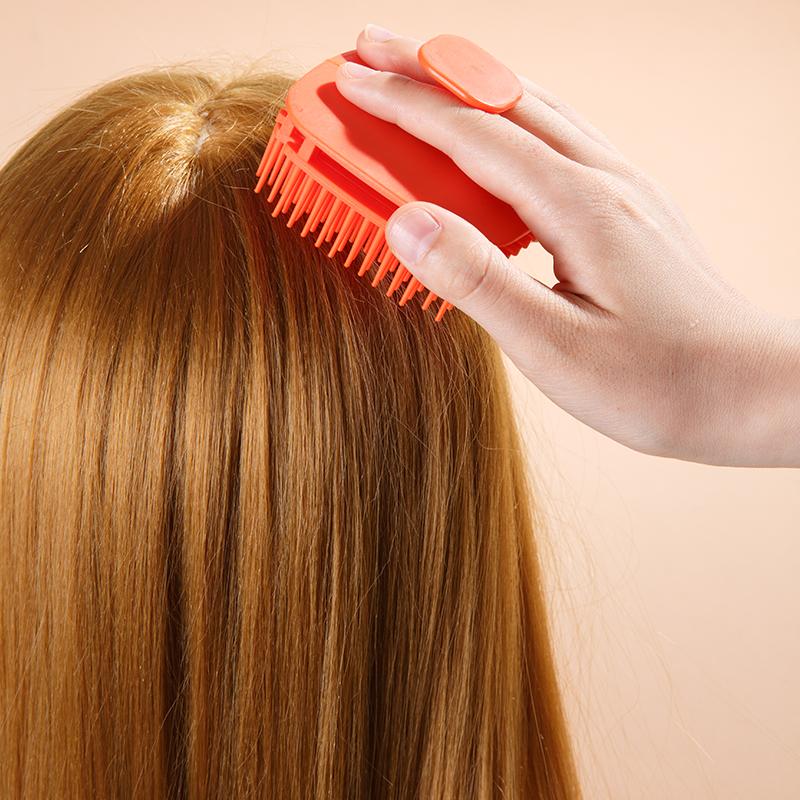 1pcs Silicone Shampoo Brush Head Scalp Massage Hair Brush Bath Shower Body Scruber High-quality Exfoliator Salon Styling Tools