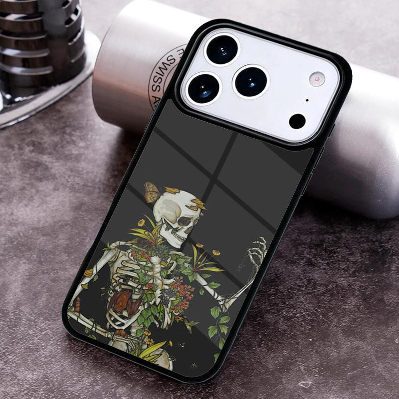 Красный Скелет Любви Схема Чехол для Телефона для iPhone 17 16 15 Pro Max Air 14 13 12 11 Plus Ударопрочный Чехол Capa