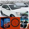 Universal Heated Steering Wheel Cover Car Truck SUV 38cm Diameter Anti-Slip Warm Hand Protector Winter Comfort