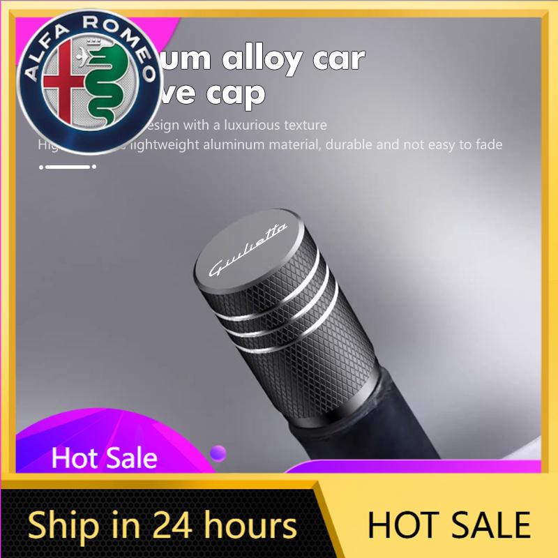 Car Stickers For Alfa Romeo For Alfa Romeo 4pcs Car Wheel Tire Valve Caps Aluminum Airtight Covers Badge Emblem 159 Giulietta Gi