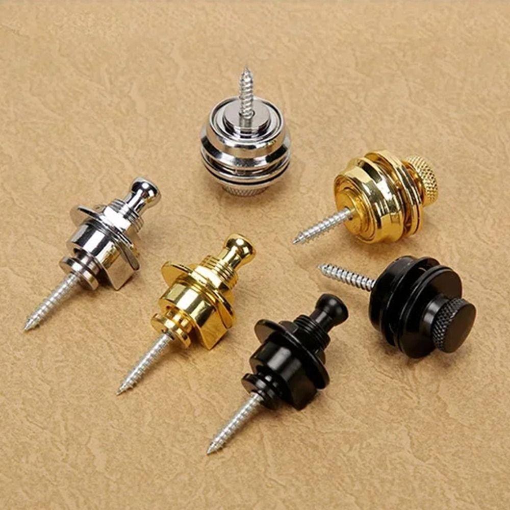 1Pcs Premium Alloy Metal Locking Button Pins Locking End Stud for Acoustic Bass Guitar