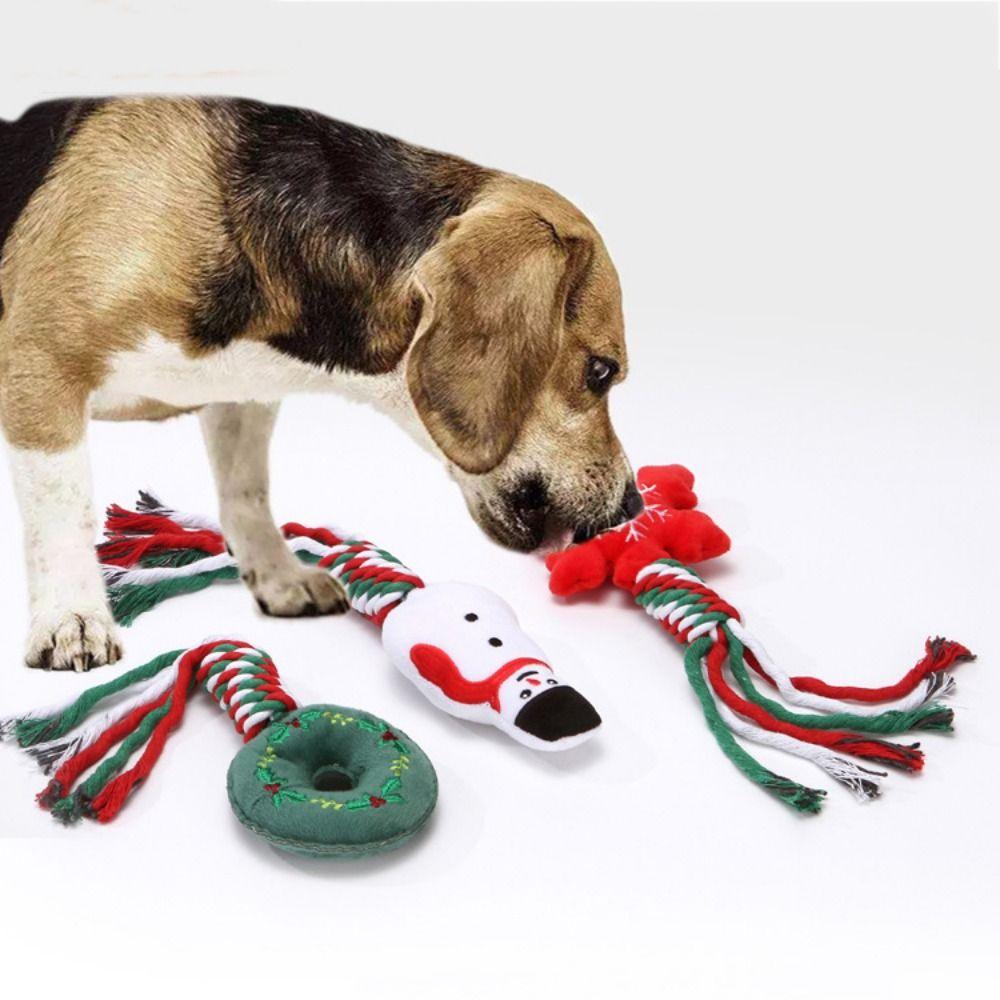 Игрушки для жевания в виде снеговика/елочки, игрушки для собак, игрушки для щенков в форме снежинки/пончика, игрушки для щенков из веревки, коренные зубы для щенков