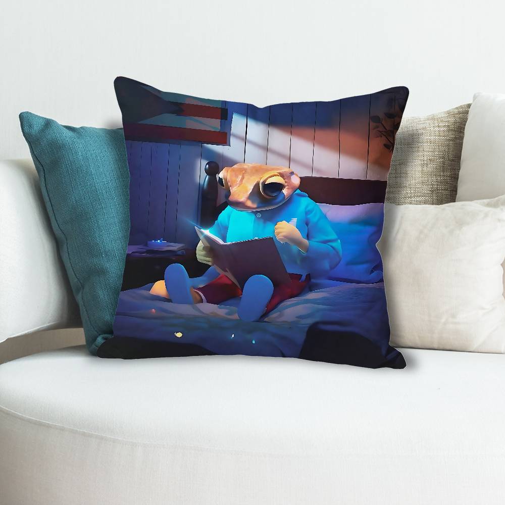 Singer BBad BBunny DTMF Anime Celebrity Merchandise AllMatch Printed Pillow Case Sofa Car Office Room Decoration Protector