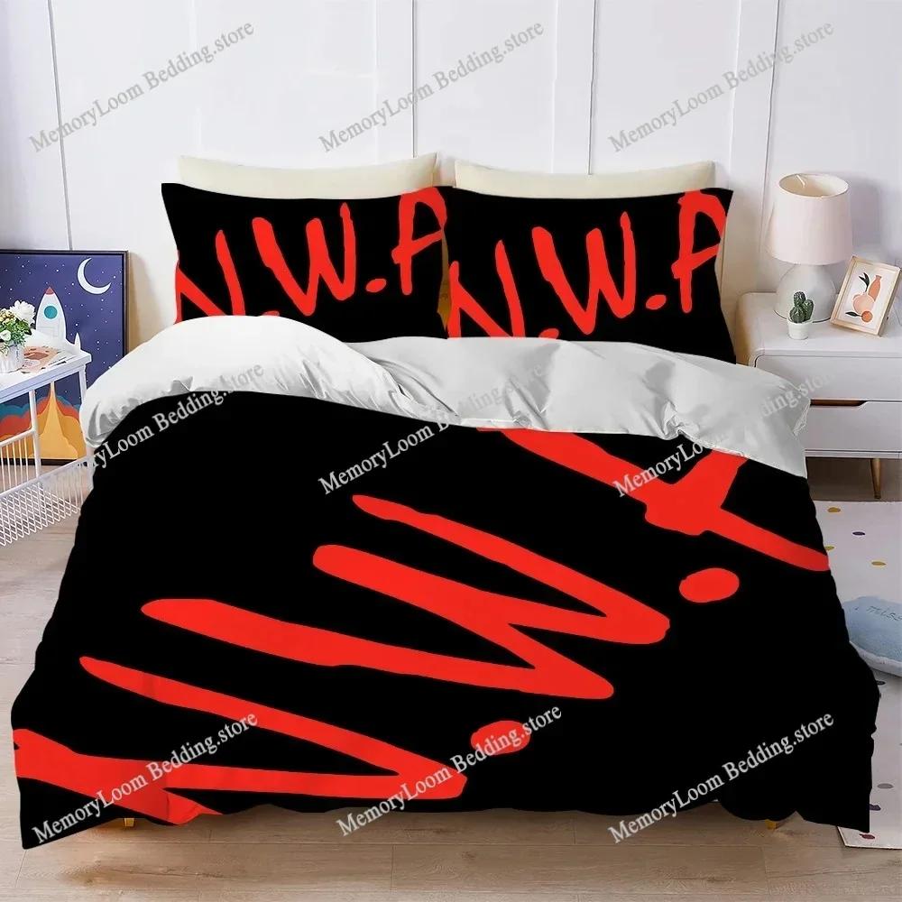 Rapper N-NWA Niggaz4life Duvet Cover Set Home Style Bedding Soft Laundry Cotton Bed Student Dormitory Gift Home Textileextile029