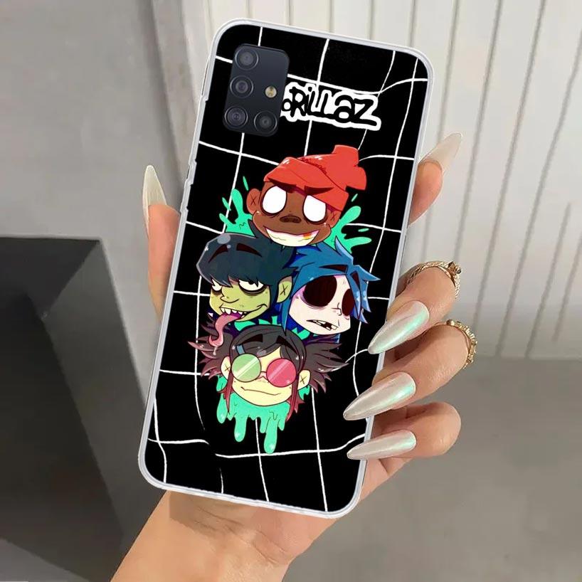 Чехол для телефона Gorillaz Anime для Samsung Galaxy A52 A32 A22 A12 A02S A50S A30S A10S Note 20 Ultra 10 Plus S10 A31 A20 A71 A72 Galax