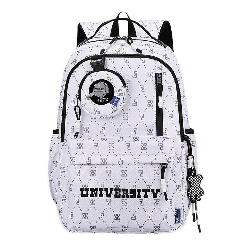 Stylish Spring New Unisex Backpack Casual Travel Bag For Students In Gray Blue Black