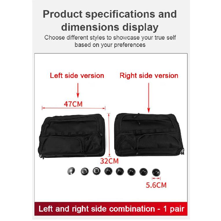 Car Storage Bag For GWM Tank 300 Accessories 2021~2026 Car Modified Tailgate Trunk Side Window Glass Storage Bags Large Capacity