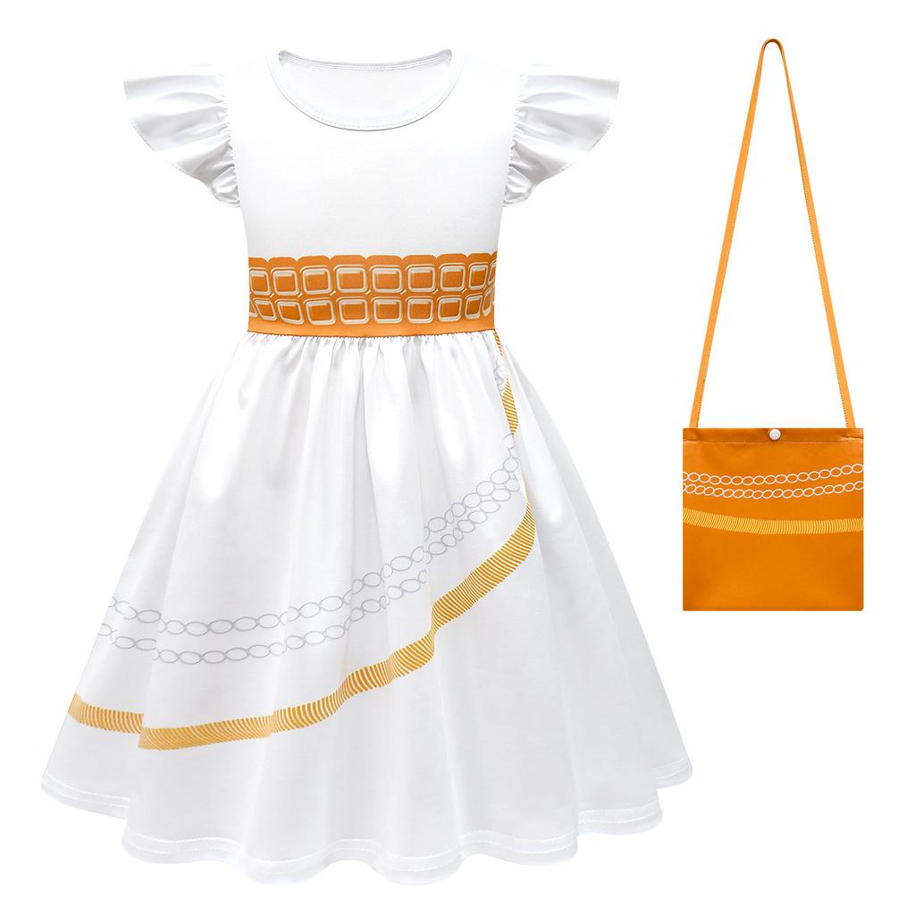 Детская K-pop Платье Охотники на демонов Одежда Косплей Костюм Девочки Мультяшные Платья Руми Детское Повседневное Платье для Девочки Хэллоуин Рождественская Вечеринка