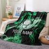 Custom Name Palmeiras Flannel Blanket, High quality Comfortable for All Seasons, Home Decor, Warmth and Comfort