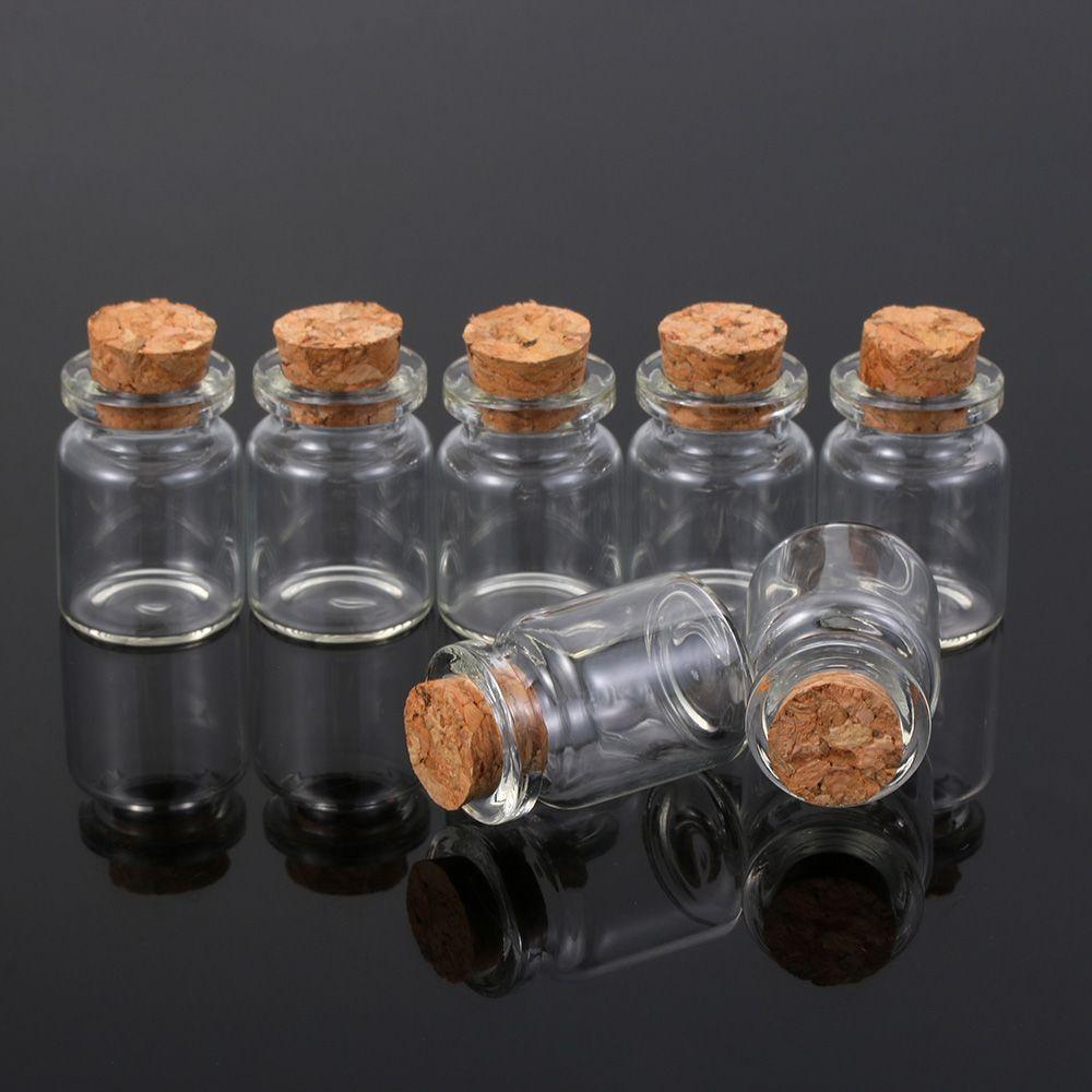 Mini Containers Glass Tiny Small Transparent Message Bottles Wishing Bottle With Cork Stopper