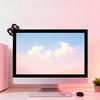 Розовый Бант Декор для Компьютерного Монитора, 2D Деревянные Украшения-Банты для Женщин, Мини Милые Компьютерные Аксессуары для Декора Домашнего Офиса