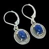 Natural Lapis Lazuli Gemstone 925 Solid Sterling Silver Gift Earring 1.25" O3s03