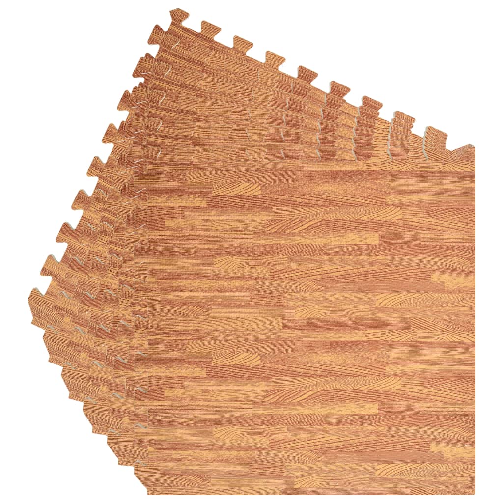 Floor Mats 6 pcs Wood Grain Pattern 2.16 m² EVA Foam