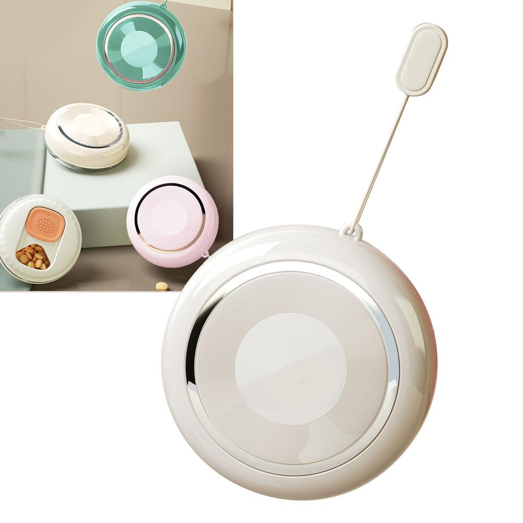 Круглая отдельная коробка для лекарств с 4 отделениями, прозрачный контейнер для лекарств с раздвижной крышкой для