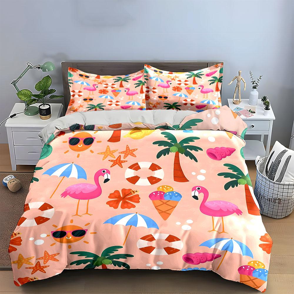 "Vivid tropical paradise vibes" Bedding sets Duvet covers Pillowcases(1* Duvet Cover 2* Pillowcases without duvet insert)