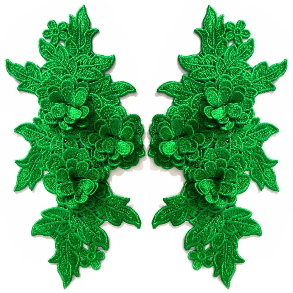 Heavy Lace Lace Applique Colorful Floral Embroidery Trim 3D Embroidered Patch Clothing Sewing