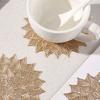 Coaster Easy To Clean Dining Table Protector Pad Heat Resistant Flower Shape Cup Mat for Home Kitchen