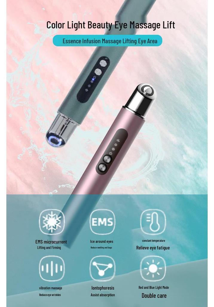 Горячий и холодный EMS-массажер для глаз с микротоком и светотерапией для лифтинга и укрепления