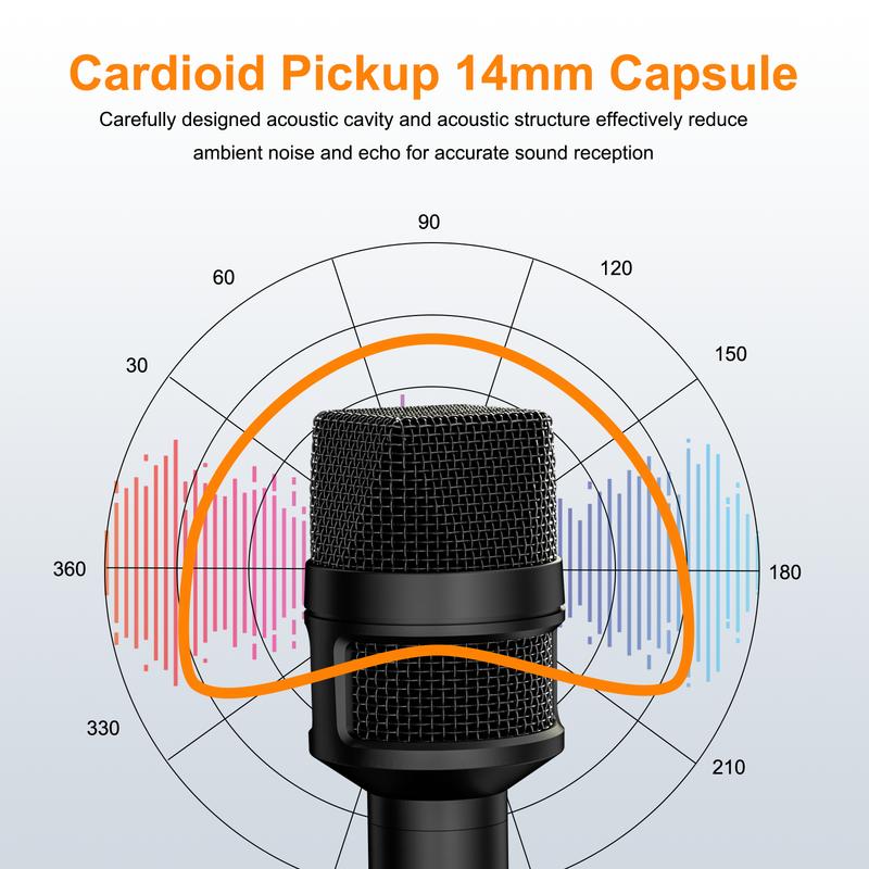 COMICA Revo S Cardioid Wireless Interview Microphone for Smartphone 48kHz/24bit Noise Reduction Outdoor Interview Microphone