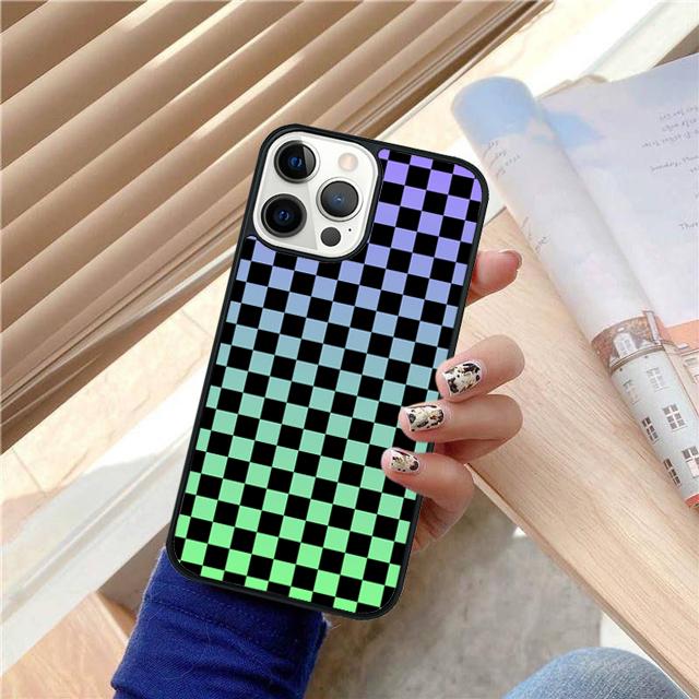 Клетка Шахматная Клетка Клетчатый Чехол для Телефона Для iPhone 17 Air 15 16 14 13 12 Pro Max 11 Pro Max Plus