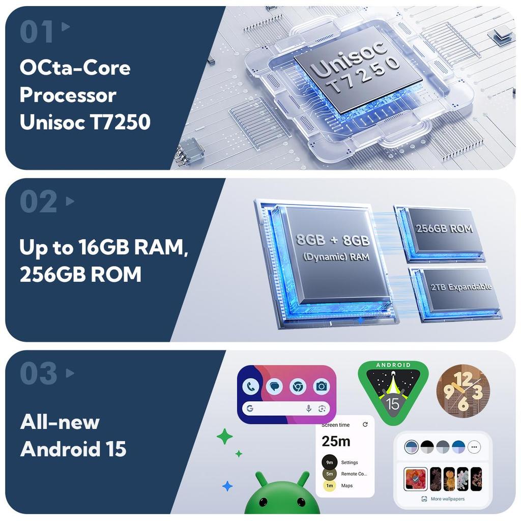 Ulefone RugKing 4 Pro 6.56" 120Hz Защищенный Телефон Android 15 До 16 ГБ+256 ГБ Водонепроницаемый 10200 мАч 48 МП Камера NFC Глобальный Смартфон