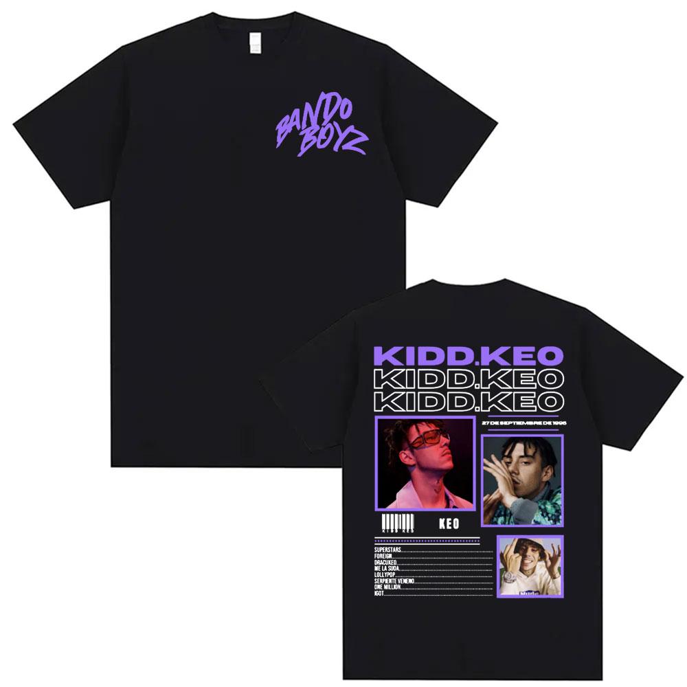 Rapper Kidd Keo Bando Boyz Tour Graphic T Shirts Unisex Women Fashion Hip Hop Streetwear T Shirt ONeck Cotton Short Sleeve Tshirt