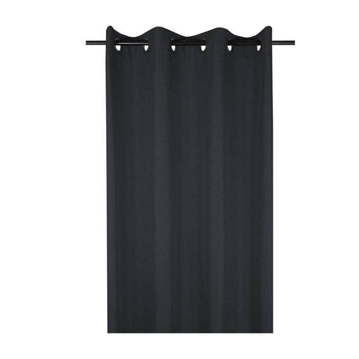 Rideau - Bea char - 140 x 280 cm - Tamisant - Œillets en métal argenté