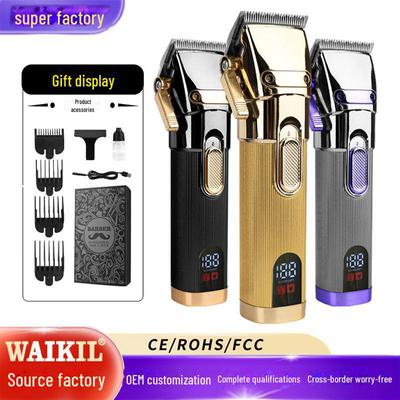 Профессиональная электрическая машинка для стрижки волос с ЖК-дисплеем и регулируемой бритвой
