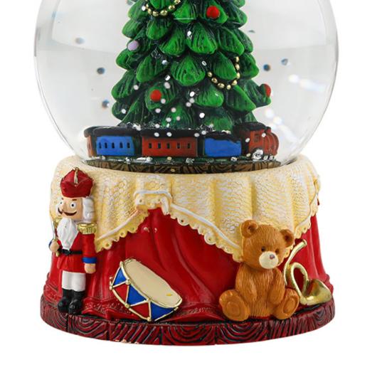 Рождественский Снежный Стеклянный Шар Мини Шар на елку с Закрученными Блестками Настольный