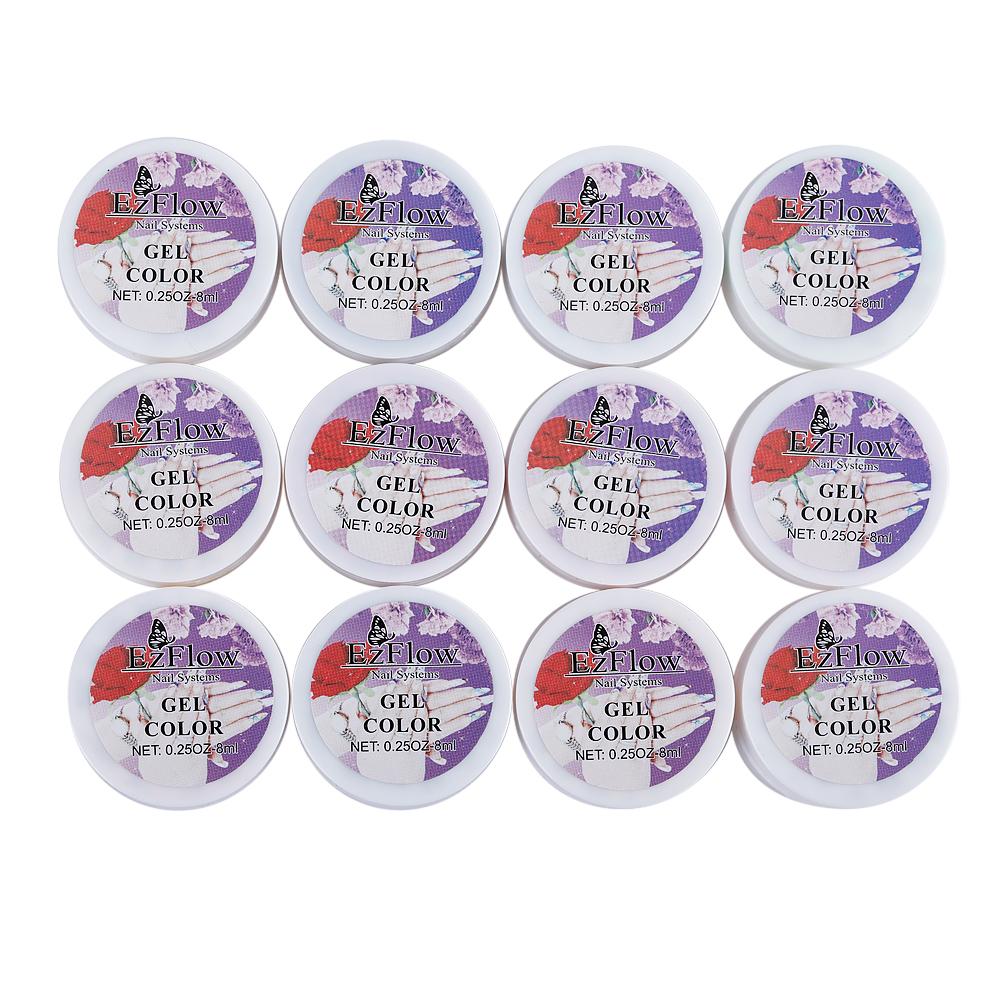 PHOENIXY 36Pcs Soak Off LED UV Gel Nail Polish Kit Pure Color Nail UV Gel Set Nails Art Gel Lacquer