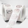 500Pcs Christmas Stickers Round Rose Golden Merry Christmas Stickers