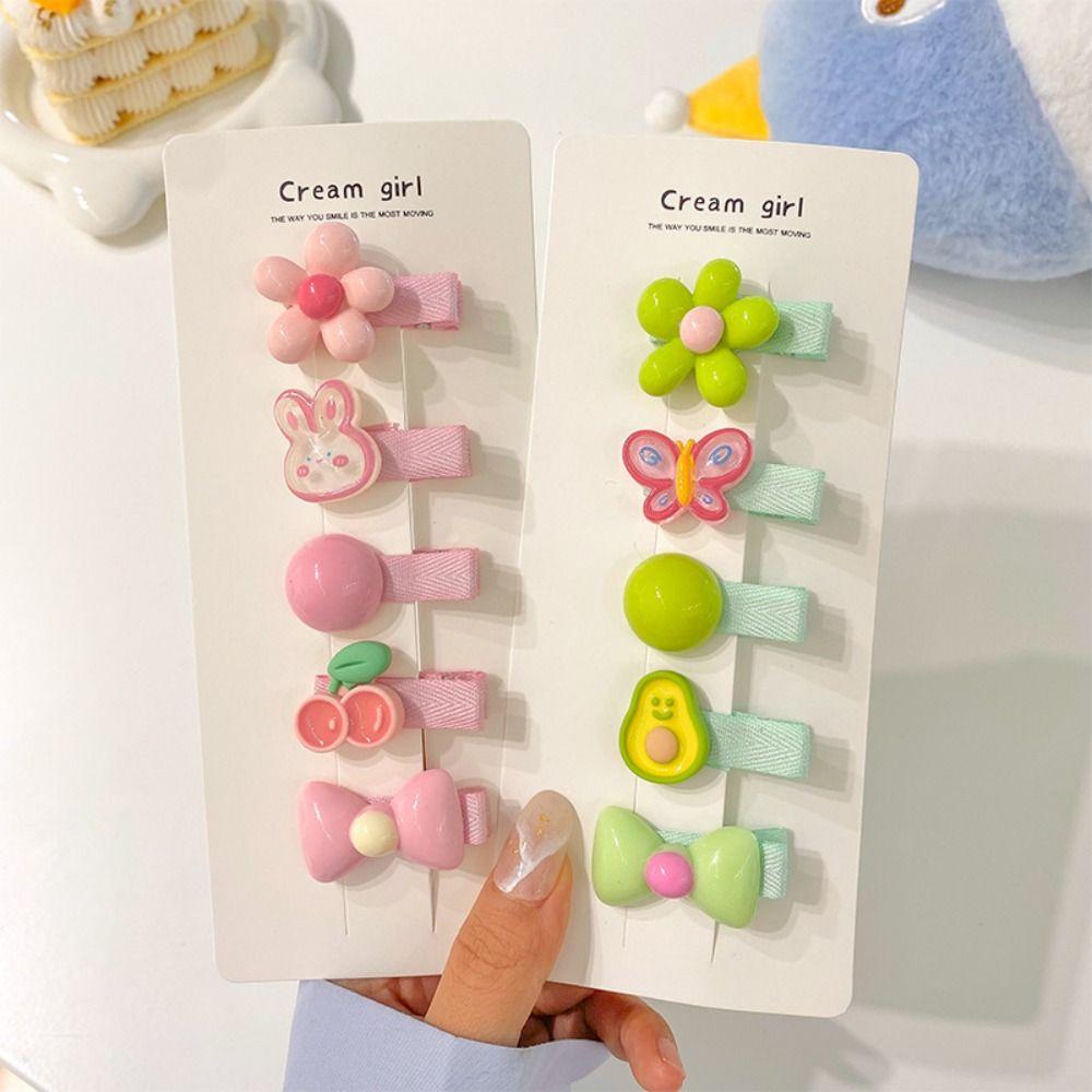 5pcs/Set Sweet Hair Clips Headdress Bangs Broken Hairpin Fashion Hair Accessories
