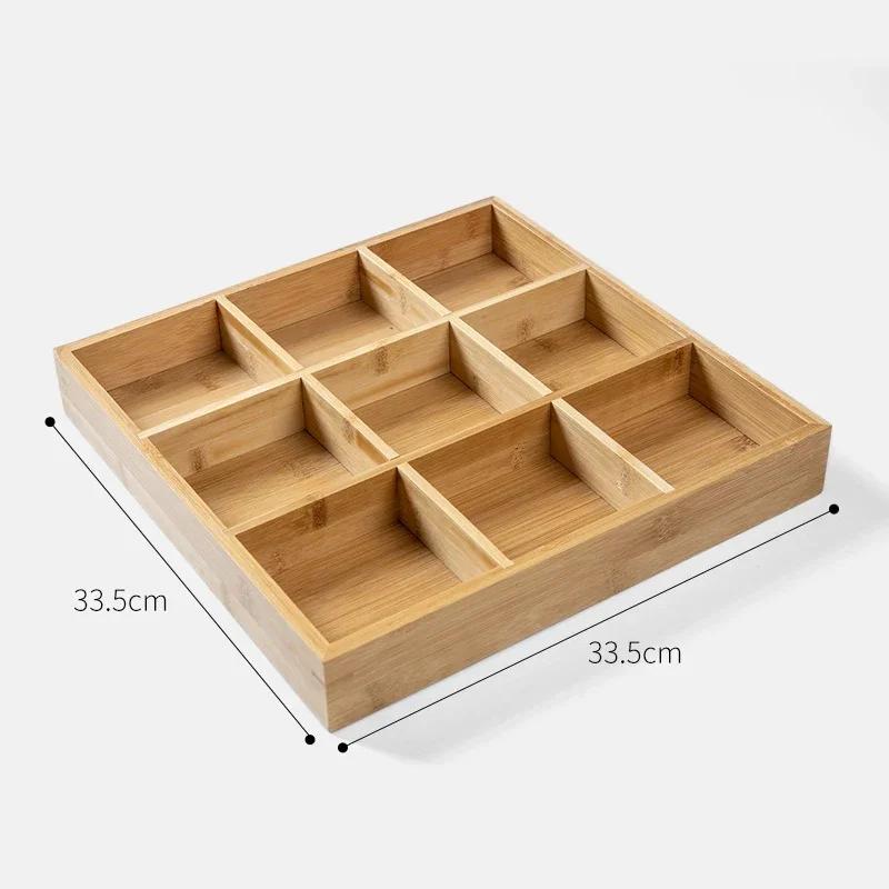 Бамбуковый поднос для хранения орехов, деревянные подносы для сухофруктов, конфет, с крышкой, блюдо для закусок Dim Sum для вечеринок, семейных вечеринок