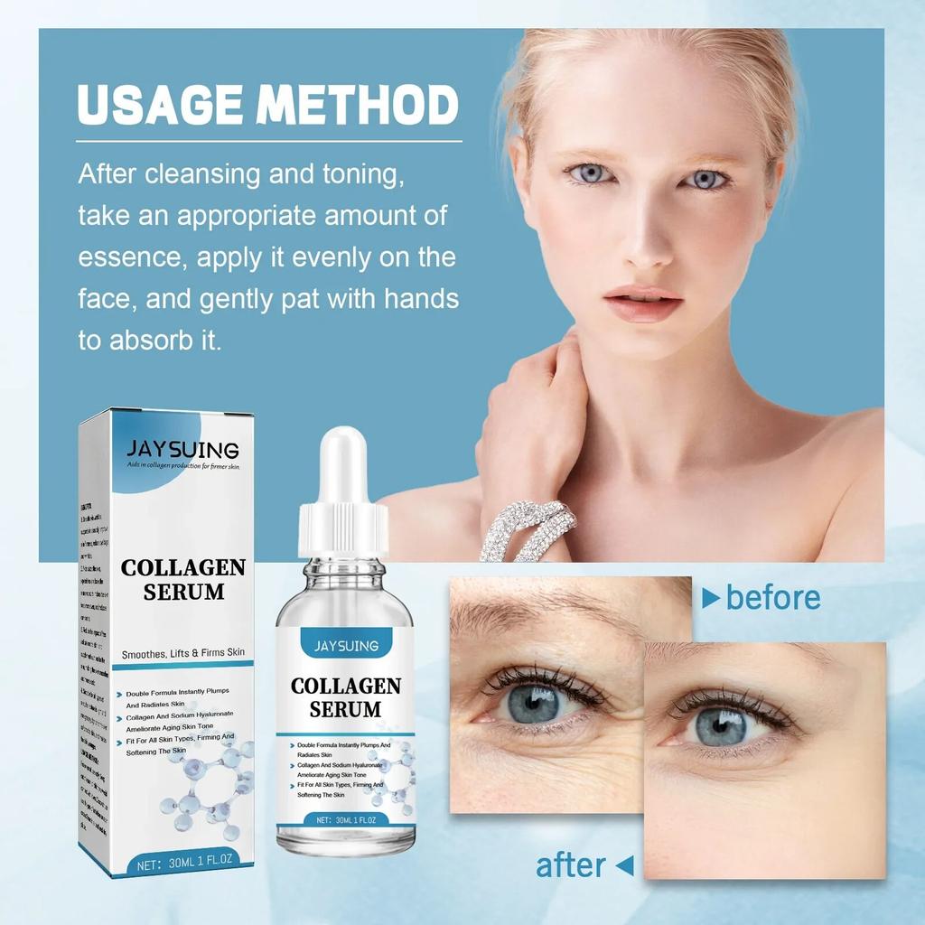 Brighten Face Serum Reduce Wrinkle Remove Fine Lines Lifting Firming Face Smoothing Nourishing Skin Care Anti-Aging Essence 30ml