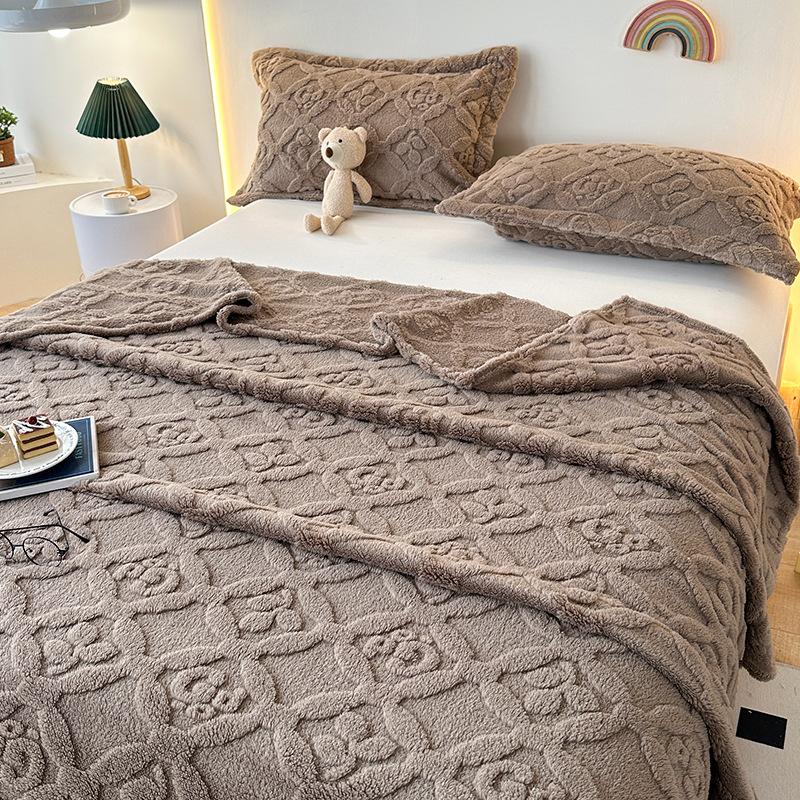 2025Новый Теплый Тафтовый Мягкий Утолщенный Коралловый Флис Одеяло Плед