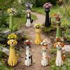 Handcrafted Quirky Dog Vase, Whimsical Ceramic Cat Flower Vase for Decor, Funny Kitty Planter, Cute Animal-Shaped Vases Qrnaments, Desk, Shelf, Boho H
