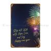 Happy New Year   Metal Sign Cinema Wall Decor Party Club create  Tin Sign Poster