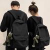 Korean  Solid Backpack Student Schoolbag Women Men Large Capacity Travel Bag  Backpack